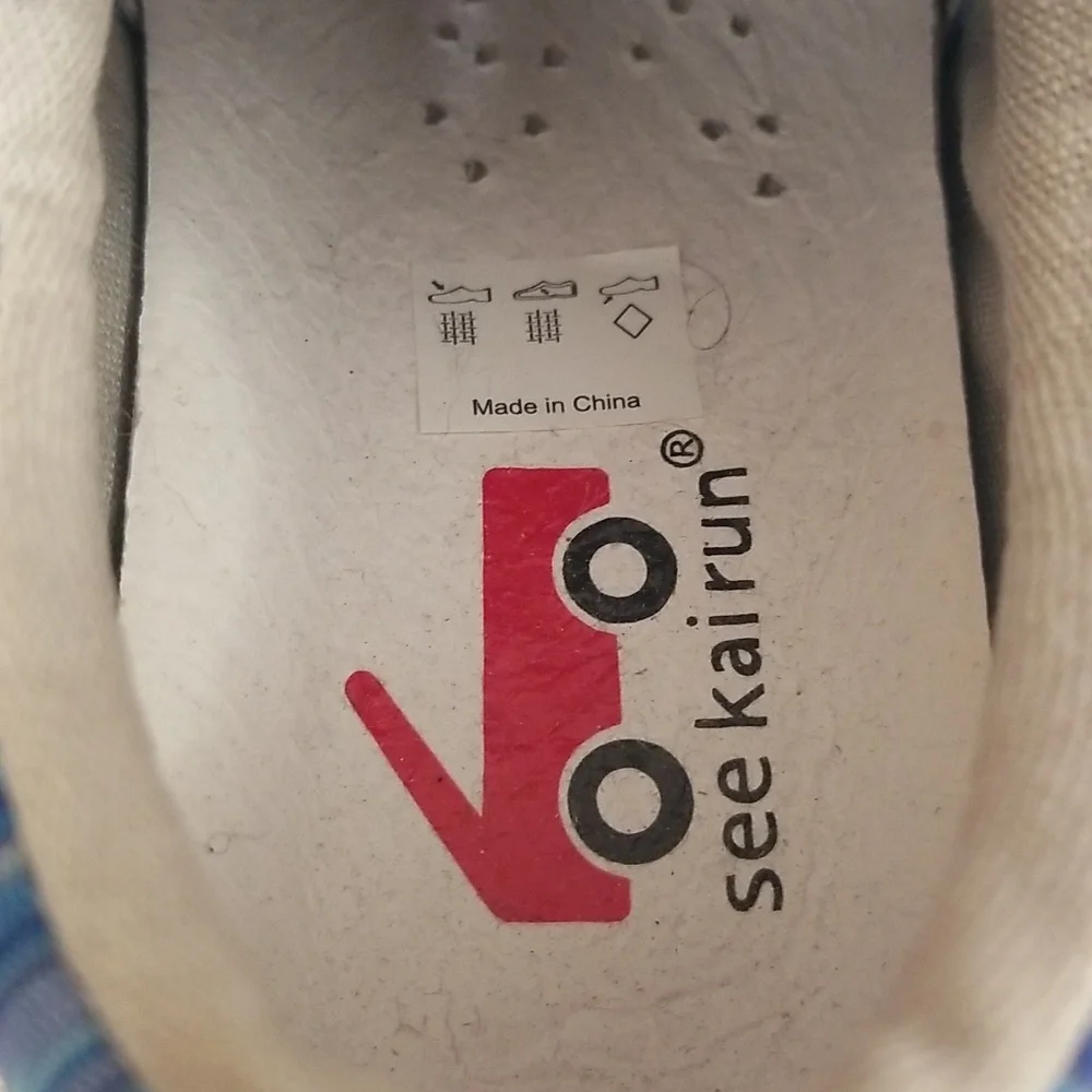 NWOT See Kai Run Velcro Wyatt Blue Jersey Sneakers - Preschool Size 12